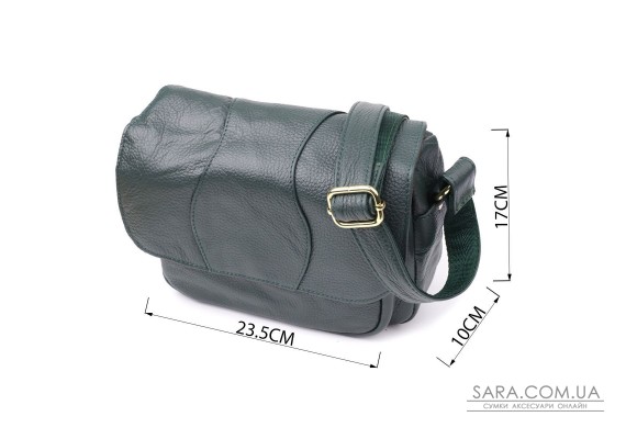 Повсякденна жіноча сумка з натуральної шкіри Vintage 22970 Зелений