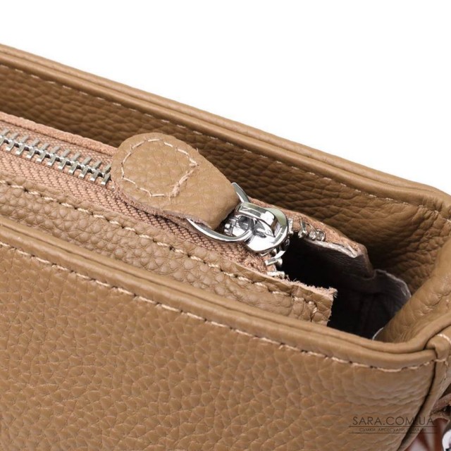 Жіноча шкіряна сумка на плече для повсякденного носіння Vintage 22912 Бежевий Жіноча шкіряна сумка на плече для повсякденного носіння Vintage 22912 Бежевий