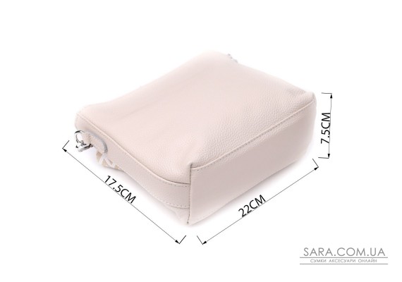 Повсякденна плечова сумка з натуральної шкіри Vintage 22915 Білий