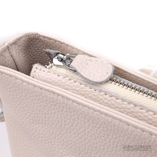 Повсякденна плечова сумка з натуральної шкіри Vintage 22915 Білий Повсякденна плечова сумка з натуральної шкіри Vintage 22915 Білий