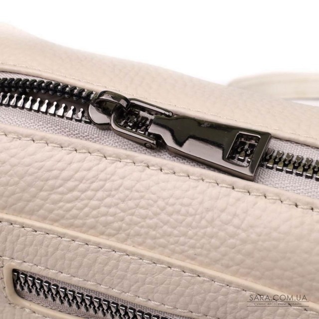 Компактна сумка жіноча з трендовим декором з натуральної шкіри Vintage 22923 Білий Компактна сумка жіноча з трендовим декором з натуральної шкіри Vintage 22923 Білий