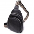 Жіноча сумка слінг із натуральної шкіри Vintage 22935 Чорний