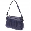Женская кожаная сумка с эффектной драпировкой Vintage 22897 Синий
