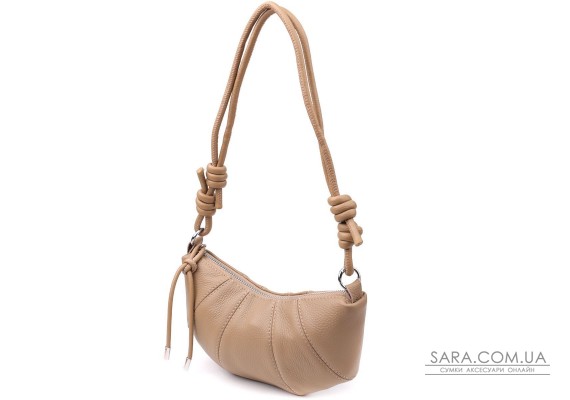 Женская полукруглая сумка из натуральной кожи Vintage 22933 Бежевый