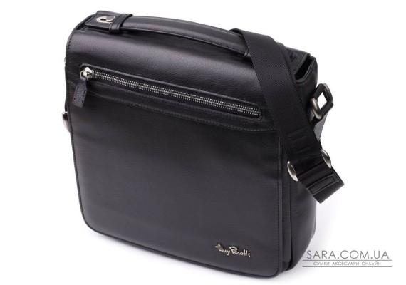 Чоловіча сумка через плече з м'якої натуральної шкіри Tony Perotti 20845_1 (9207-24 nero) Чорний