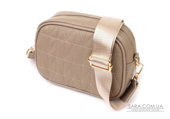 Женская сумка на каждый день из натуральной кожи Vintage 22901 Бежевый