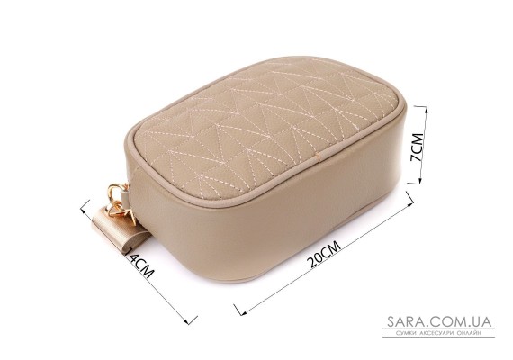 Женская сумка на каждый день из натуральной кожи Vintage 22901 Бежевый