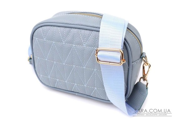 Женская сумка на каждый день из натуральной кожи Vintage 22902 Серо-голубой