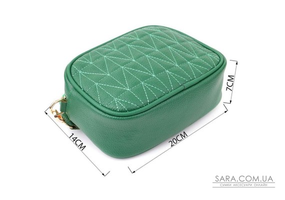 Сумка для женщин из натуральной кожи Vintage 22900 Зеленый