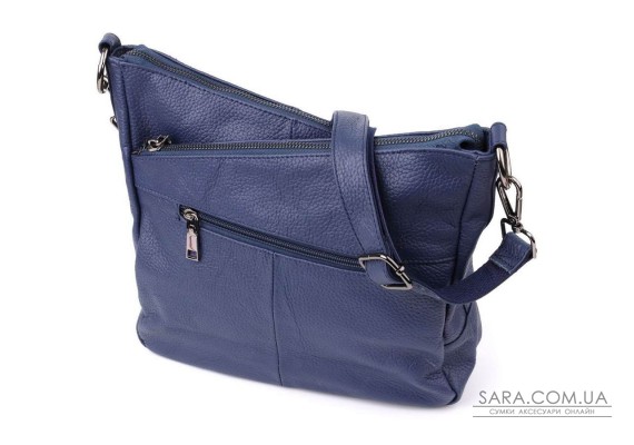Сумка для женщин на два отделения из натуральной кожи Vintage 23013 Синий