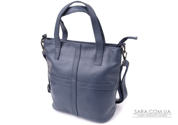 Красивая женская сумка из натуральной кожи Vintage 22995 Синий