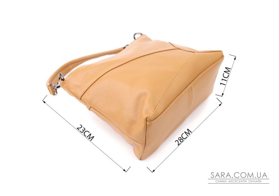 Женская сумка на два отделения из натуральной кожи Vintage 23015 Светло-коричневый