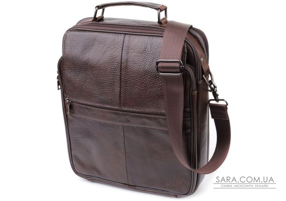Ділова чоловіча сумка з натуральної шкіри Vintage 23027 Коричневий Ділова чоловіча сумка з натуральної шкіри Vintage 23027 Коричневий