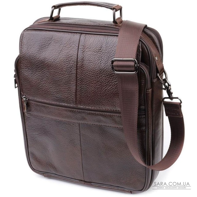 Деловая мужская сумка из натуральной кожи Vintage 23027 Коричневый Деловая мужская сумка из натуральной кожи Vintage 23027 Коричневый