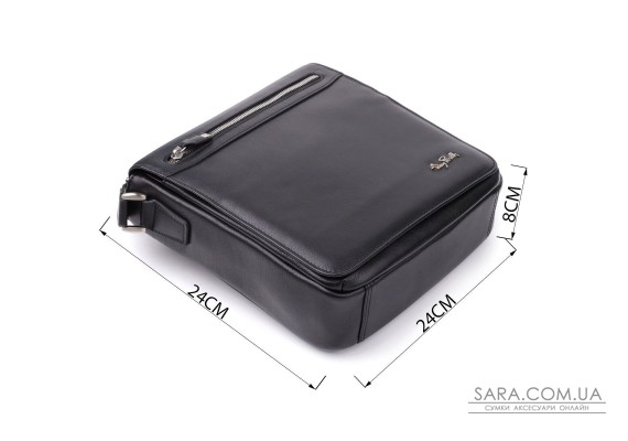 Чоловіча сумка через плече з м'якої натуральної шкіри Tony Perotti 20845_1 (9207-24 nero) Чорний