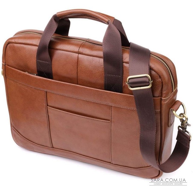 Чоловічий діловий портфель з натуральної шкіри Vintage 23038 Коричневий Чоловічий діловий портфель з натуральної шкіри Vintage 23038 Коричневий
