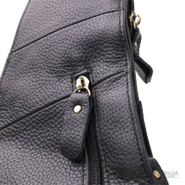 Мужская сумка с большим количеством карманов из натуральной кожи Vintage 22961 Черный Мужская сумка с большим количеством карманов из натуральной кожи Vintage 22961 Черный