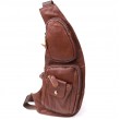 Мужская сумка с большим количеством карманов из натуральной кожи Vintage 22963 Коричневый