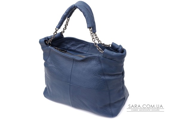 Женская сумка на каждый день из натуральной кожи Vintage 22988 Синий