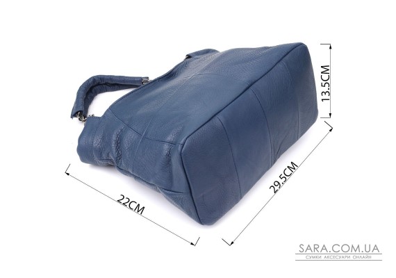 Женская сумка на каждый день из натуральной кожи Vintage 22988 Синий