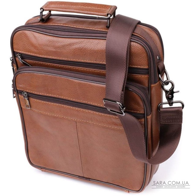 Сумка мужская с ручкой для переноса в руке из натуральной кожи Vintage 23031 Светло-коричневый Сумка мужская с ручкой для переноса в руке из натуральной кожи Vintage 23031 Светло-коричневый
