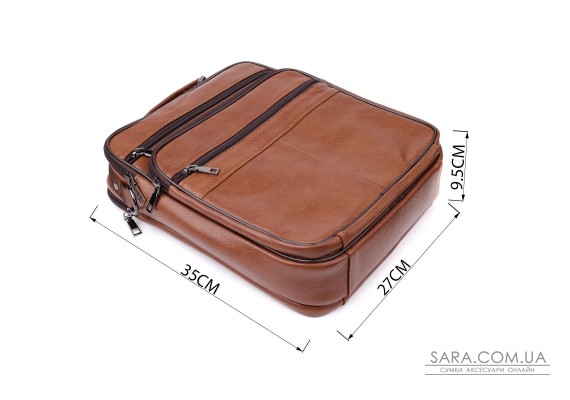Сумка чоловіча з ручкою для перенесення в руці з натуральної шкіри Vintage 23031 Світло-коричневий Сумка чоловіча з ручкою для перенесення в руці з натуральної шкіри Vintage 23031 Світло-коричневий