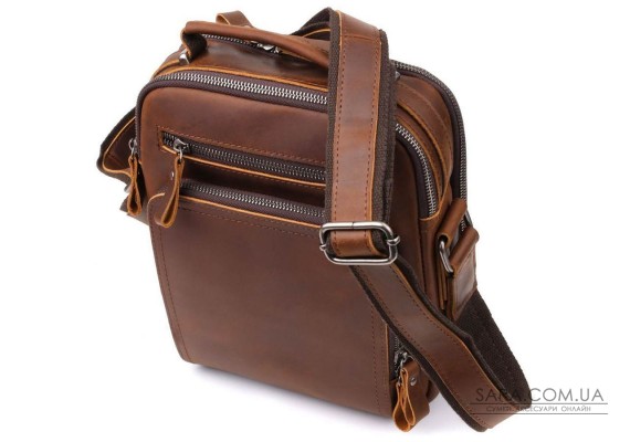 Чоловіча ділова сумка з ручкою для перенесення в руці з натуральної шкіри Vintage 23033 Коричневий Чоловіча ділова сумка з ручкою для перенесення в руці з натуральної шкіри Vintage 23033 Коричневий
