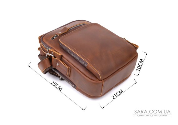 Чоловіча ділова сумка з ручкою для перенесення в руці з натуральної шкіри Vintage 23033 Коричневий Чоловіча ділова сумка з ручкою для перенесення в руці з натуральної шкіри Vintage 23033 Коричневий