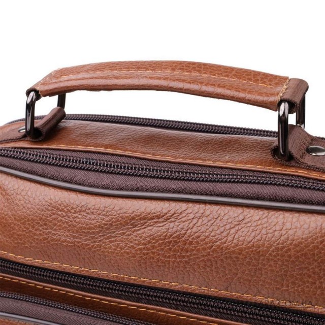 Сумка мужская с ручкой для переноса в руке из натуральной кожи Vintage 23031 Светло-коричневый Сумка мужская с ручкой для переноса в руке из натуральной кожи Vintage 23031 Светло-коричневый