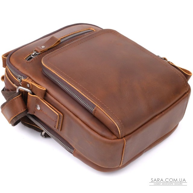 Мужская деловая сумка с ручкой для переноса в руке из натуральной кожи Vintage 23033 Коричневый Мужская деловая сумка с ручкой для переноса в руке из натуральной кожи Vintage 23033 Коричневый