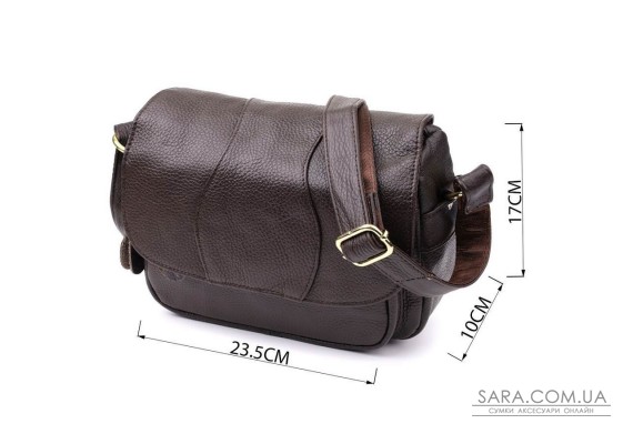 Сумка из натуральной кожи для женщин Vintage 22973 Коричневый