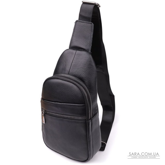 Мужская сумка через плечо из натуральной кожи Vintage 23018 Черный Мужская сумка через плечо из натуральной кожи Vintage 23018 Черный