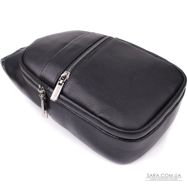 Мужская сумка через плечо из натуральной кожи Vintage 23018 Черный Мужская сумка через плечо из натуральной кожи Vintage 23018 Черный