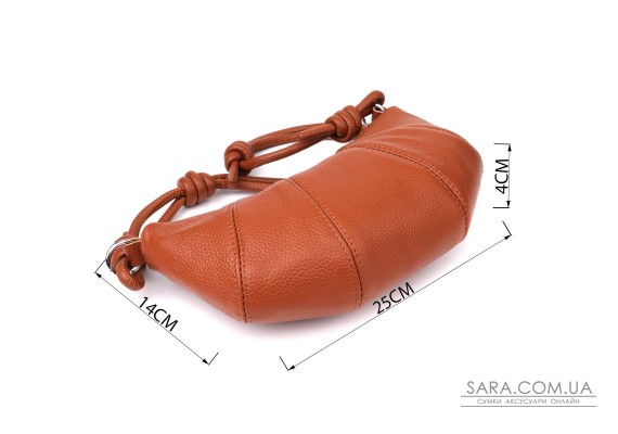 Полукруглая женская сумка из натуральной кожи Vintage 22934 Коричневый