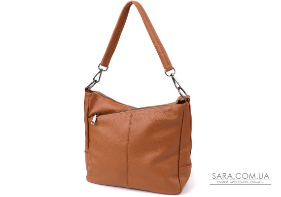 Женская сумка на два отделения из натуральной кожи Vintage 23012 Коричневый