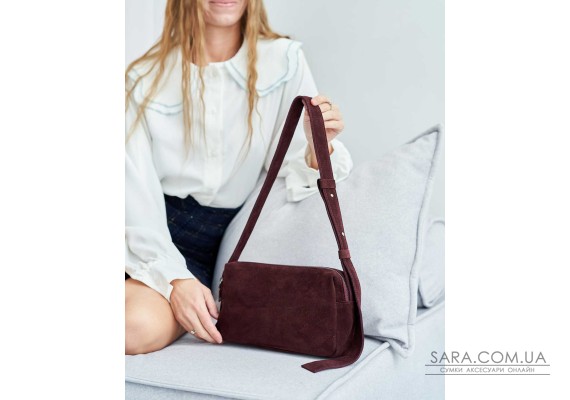 Замшевая женская сумка «Feit» бургунди WeLassie