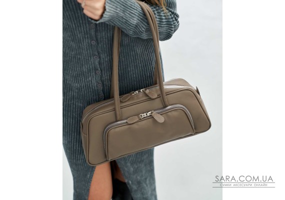 Кожаная женская сумка «Alexa»  кофейная WeLassie