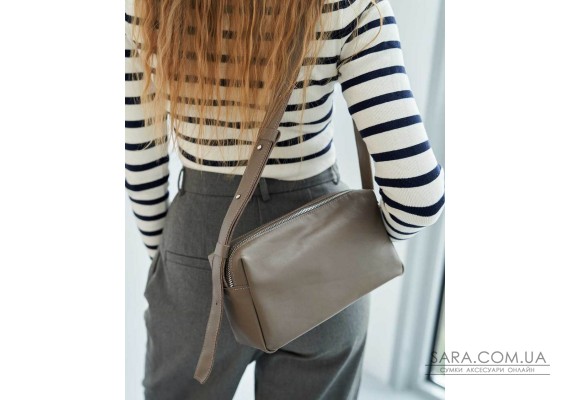 Кожаная женская сумка «Feit» кофейная WeLassie