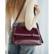 Женская сумочка «Лилит» совставкой натуральный замш бордовая WeLassie