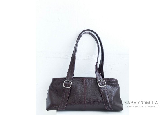 Кожаная женская сумка «Амара» бордовая WeLassie