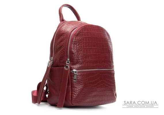 Сумка Женская Рюкзак кожа ALEX RAI 95518-9 bordo