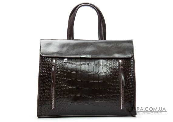 Сумка Женская Классическая кожа ALEX RAI 5052 brown croco