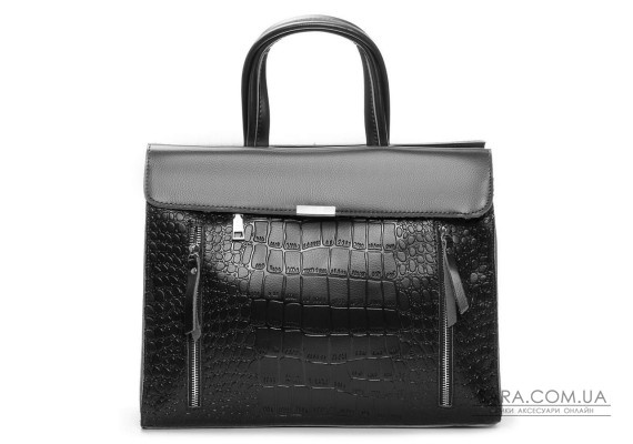 Сумка Женская Классическая кожа ALEX RAI 5052 black croco