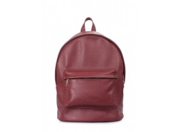 Рюкзак шкіряний POOLPARTY бордовий (backpack-leather-marsala)