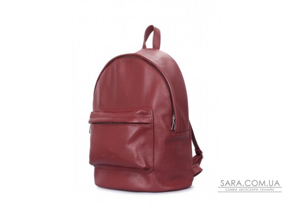 Рюкзак шкіряний POOLPARTY бордовий (backpack-leather-marsala)