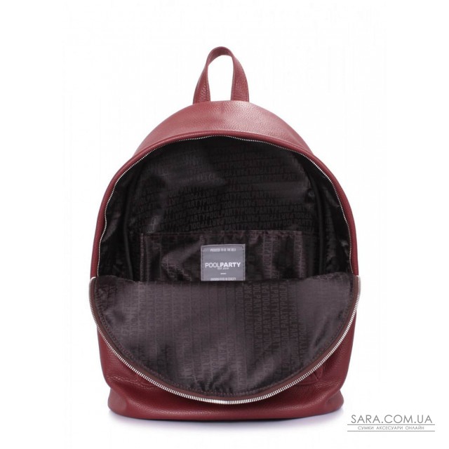 Рюкзак шкіряний POOLPARTY бордовий (backpack-leather-marsala) Рюкзак шкіряний POOLPARTY бордовий (backpack-leather-marsala)