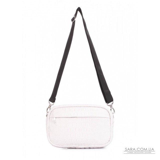 Біла сумка з ременем на плече POOLPARTY Capsule зі штучної шкіри (capsule-croco-pearl) Біла сумка з ременем на плече POOLPARTY Capsule зі штучної шкіри (capsule-croco-pearl)