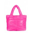 Дута стьобана сумка POOLPARTY Fluffy неонова малинова (fluffy-neon-pink)