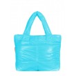 Дута стьобана сумка POOLPARTY Fluffy неонова блакитна (fluffy-neon-blue)