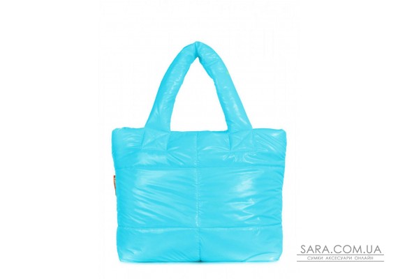 Дута стьобана сумка POOLPARTY Fluffy неонова блакитна (fluffy-neon-blue)